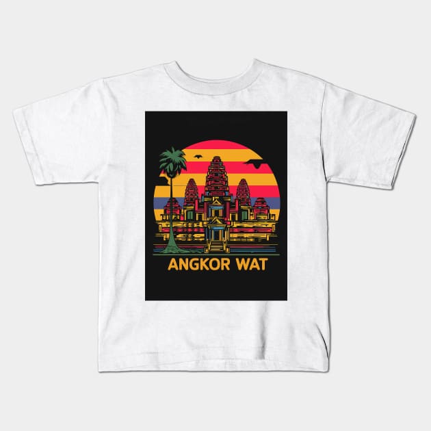 ANGKOR WAT Kids T-Shirt by likbatonboot